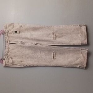 Grace&Emma denim size 18 women's light gray acid wash distress denim jeans.